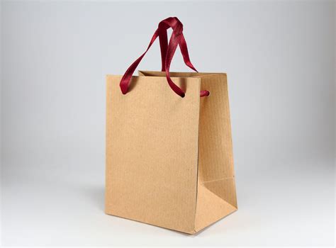 small brown bags with handles